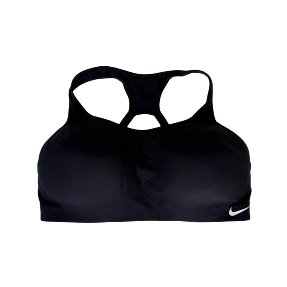Nike Dri Fit Black Adjustable Racerback Athletic Padded Sports Bra Small - Picture 1 of 8